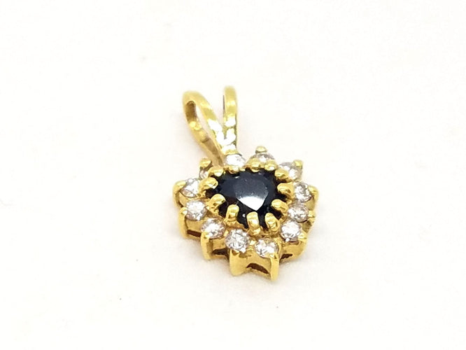 Pendentif Pendentif Or jaune Saphir 58 Facettes 06547CD