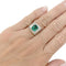 Bague 49 Bague Art Déco en platine, émeraude et diamants. 58 Facettes 31604