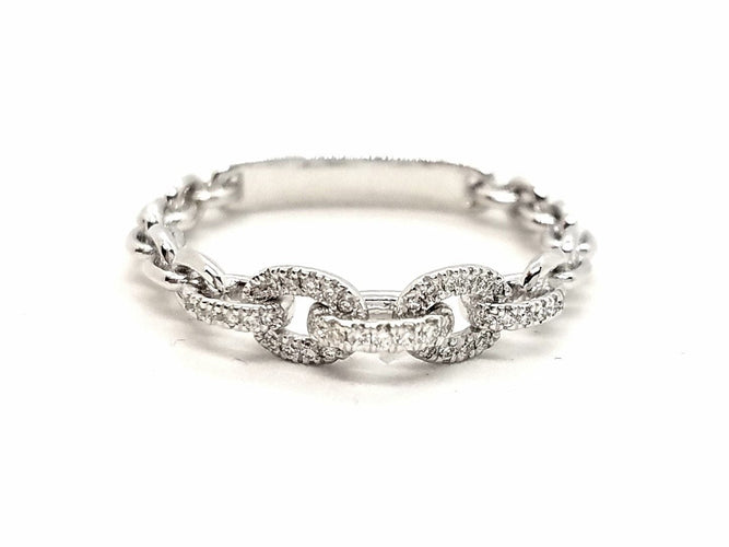 Bague 53 Bague Or blanc Diamant 58 Facettes 578804RV