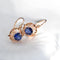 Boucles d'oreilles Boucles d'oreilles anciennes saphirs en dormeuses 58 Facettes 23-061
