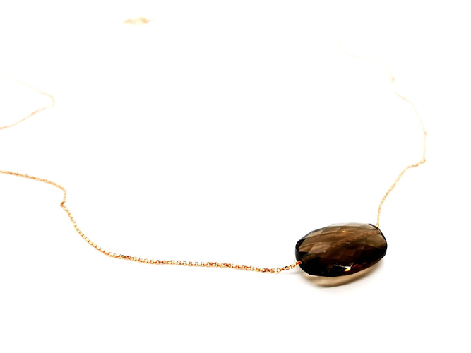 Collier Collier Or rose Quartz fumé 58 Facettes 1265914CD