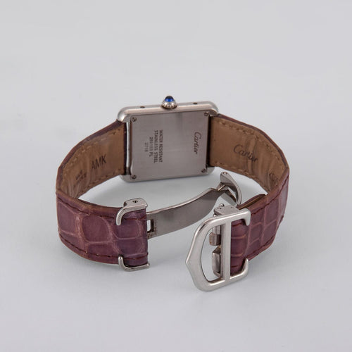 Montre Montre Cartier Tank Solo quartz en acier 58 Facettes