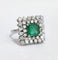 Bague 56 Bague or blanc émeraude diamants 58 Facettes 1-918/1