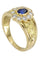 Bague 55 BAGUE MARGUERITE SAPHIR ET DIAMANTS 58 Facettes 045781