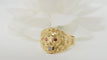 Bague 64 Bague chevalière Lion rubis et diamant 58 Facettes 32062