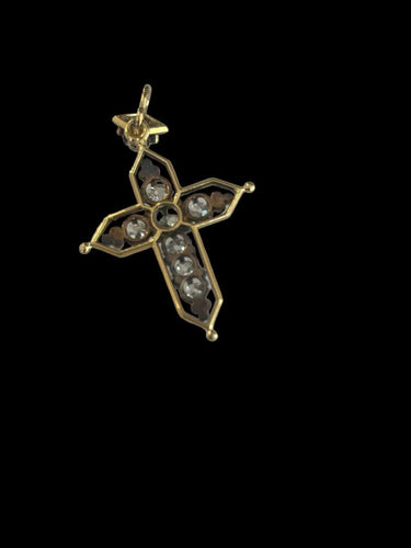 Pendentif Pendentif Croix Diamants taille coussin 58 Facettes 1161950