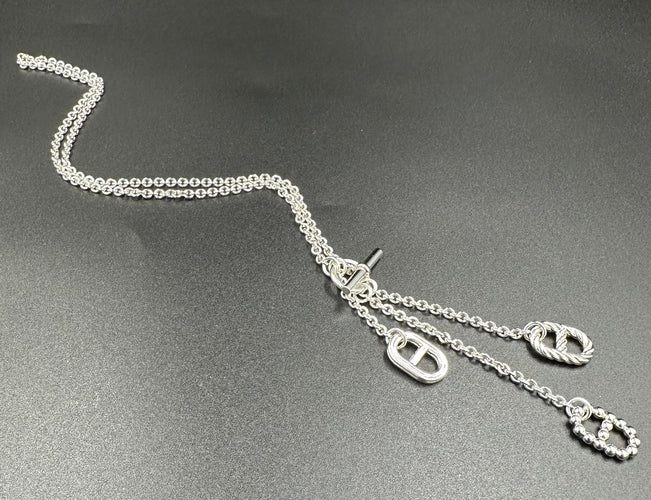 Collier HERMÈS - Collection Chaîne d’ancre Parade Argent 58 Facettes
