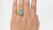 Bague 52.5 Bague Basculante En Or Jaune, Perles Et Amazonite 58 Facettes 32313