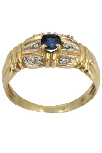 Bague 54 BAGUE MODERNE SAPHIR ET DIAMANTS 58 Facettes 054831