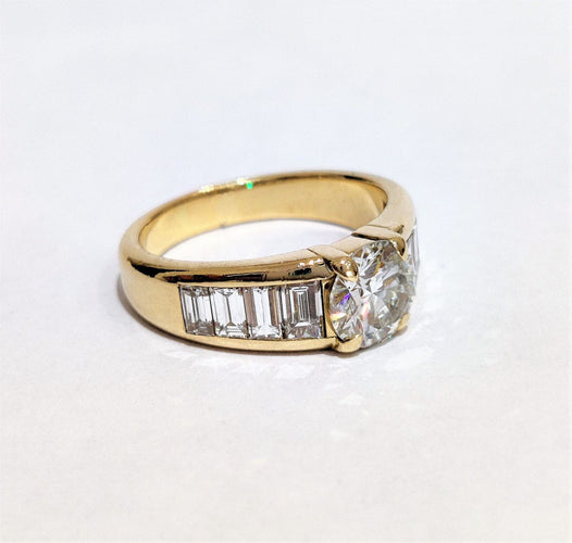 Bague 55 Bague or jaune diamants 58 Facettes 1-678/1