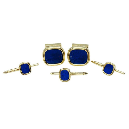 Boutons de manchette Boutons de manchette et de col Tiffany & Co. or et lapis lazuli. 58 Facettes 30769