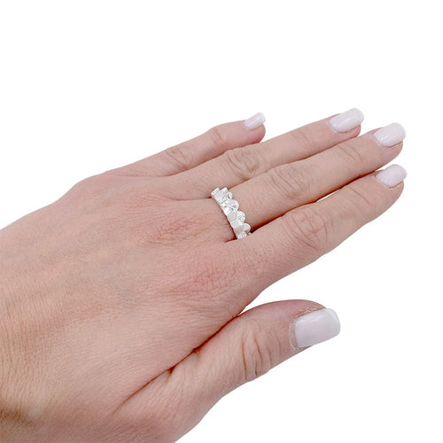 Bague 57 Bague Fred, "Une Ile d'or", or blanc, diamants. 58 Facettes 32393