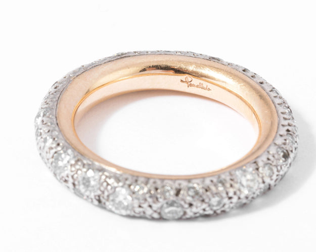Bague Alliance Pomellato "Tango" en or gris et diamants 58 Facettes 0