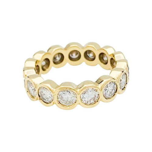 Bague 52 Alliance tour complet or jaune, diamants. 58 Facettes 31398