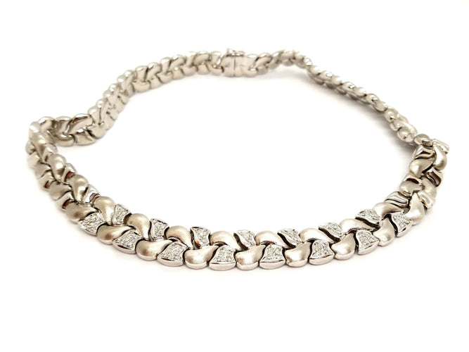 Collier Collier Or blanc Diamant 58 Facettes 760701CN