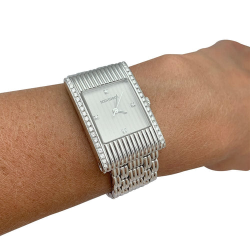 Montre Montre Boucheron, "Reflet", acier et diamants. 58 Facettes 31819