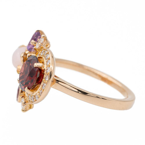 Bague 53 Chaumet Bague Attrape moi si tu m'aimes Or rose Grenat pyrope 58 Facettes 2648763CN