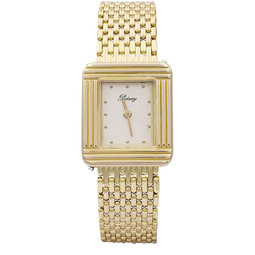 Montre Montre Poiray, "Ma Première", or jaune, plaqué or, acier. 58 Facettes 30862