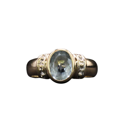 Bague Bague Aigue-Marine ovale 58 Facettes