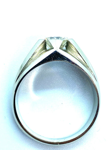 Bague Bague homme Or blanc Diamant 58 Facettes