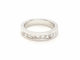 Bague 53 Bague Demie alliance Or blanc Diamant 58 Facettes 578777RV