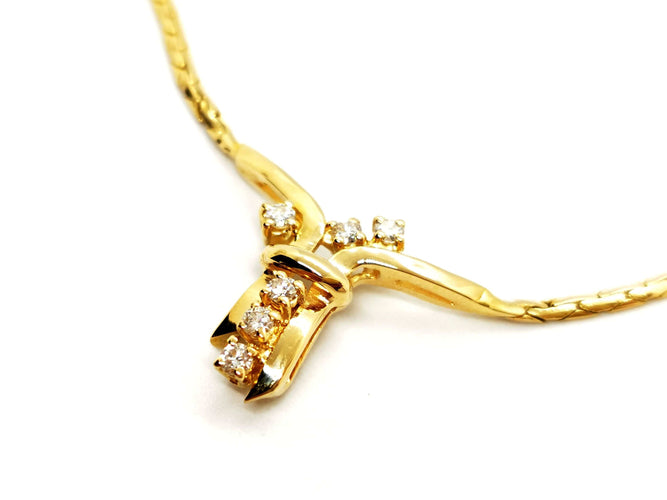 Collier Collier Or jaune Diamant 58 Facettes 1186477CN