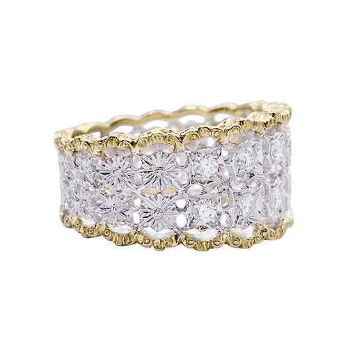 Bague 54 Bague M.Buccellati deux ors et diamants 58 Facettes 32466
