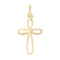 Pendentif Croix striée en or jaune 58 Facettes 13-273