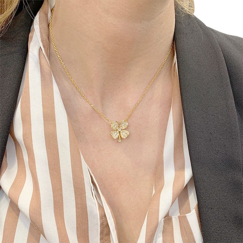 Collier Collier Fred, "Trèfle", or jaune et diamants 58 Facettes 32164