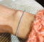 Bracelet Bracelet demi jonc or gris et diamant sur le dessus 58 Facettes 0