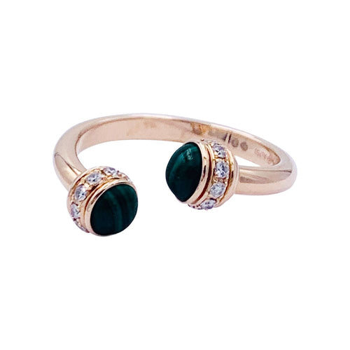 Bague 52 Bague Piaget "Possession", or rose, malachite, diamants. 58 Facettes 32702