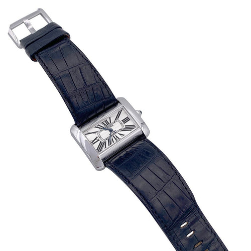 Montre Montre Cartier, "Divan", acier. 58 Facettes 32140