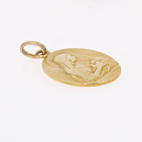 Pendentif Médaille ancienne or jaune Vierge à l'Enfant Vernon 58 Facettes 19-135B