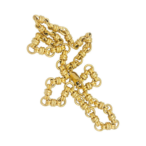 Collier Collier vintage maille marine en or jaune. 58 Facettes 31574