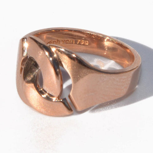 Bague Bague de la maison Dinh Van modèle R12 en or rose 58 Facettes 0