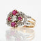 Bague 57 Bague ancienne bandeau rubis diamants 58 Facettes 22-211