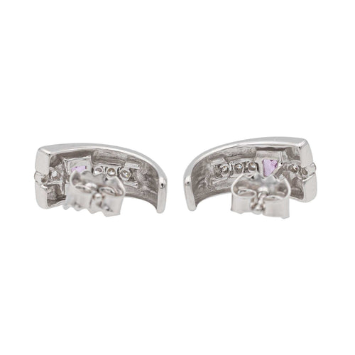 Boucles d'oreilles Boucles d'oreilles Or blanc Saphir 58 Facettes 2500307CN