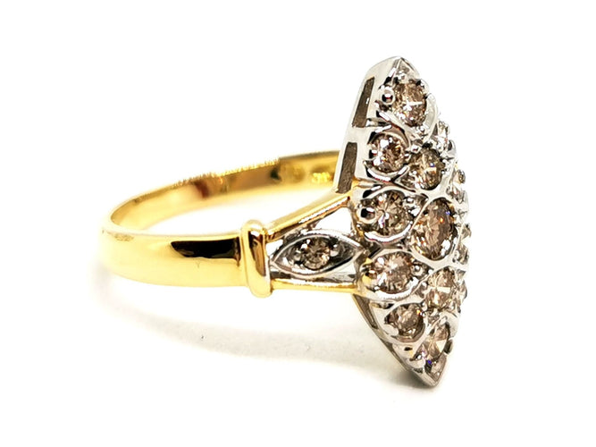 Bague 56 Bague Marquise Or jaune Diamant 58 Facettes 1588949CN