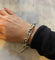 Bracelet Bracelet Hèrmes, maille chaine d'ancre en argent 58 Facettes