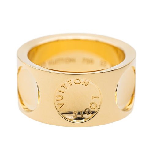 Bague 52 Louis Vuitton Bague Bandeau Empreinte Or jaune 58 Facettes 2609074CN