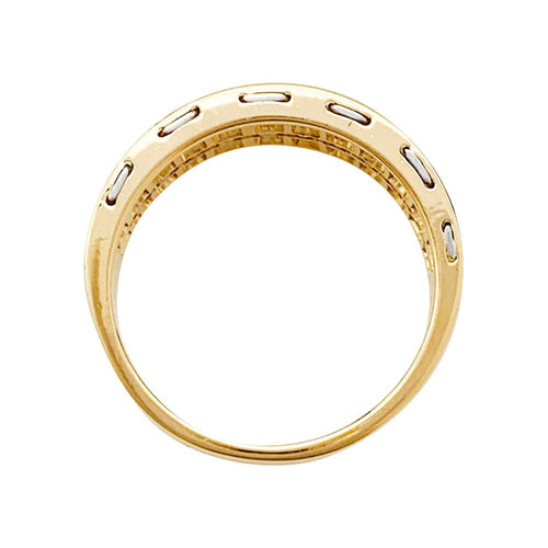 Bague 57 Bague Cartier, "Sérénade", or jaune, platine et diamants. 58 Facettes 30931