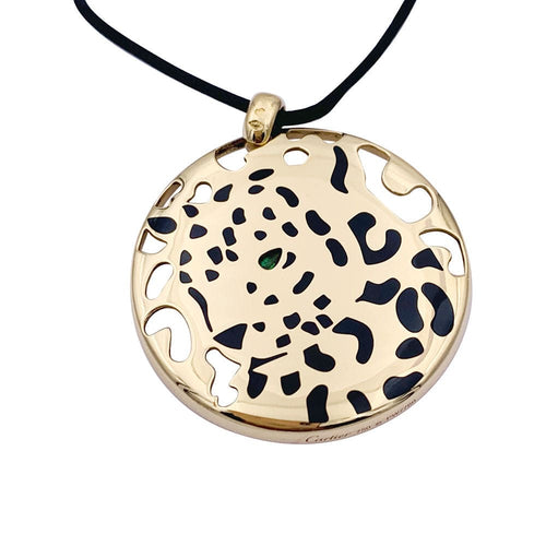 Pendentif Pendentif Cartier, "Cartier Sauvage", en or jaune, émail et tsavorite. 58 Facettes 33066