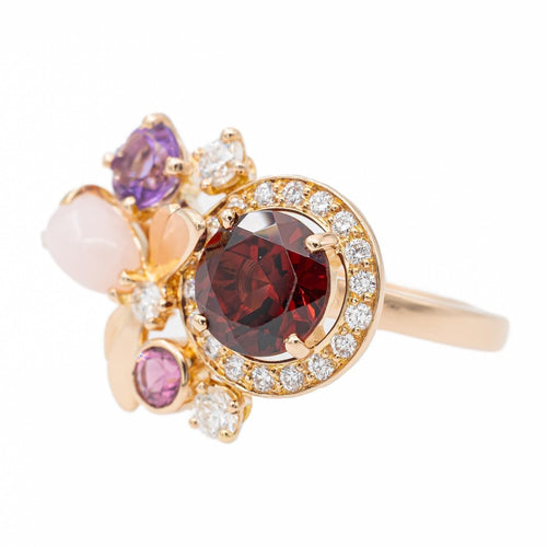 Bague 53 Chaumet Bague Attrape moi si tu m'aimes Or rose Grenat pyrope 58 Facettes 2648763CN