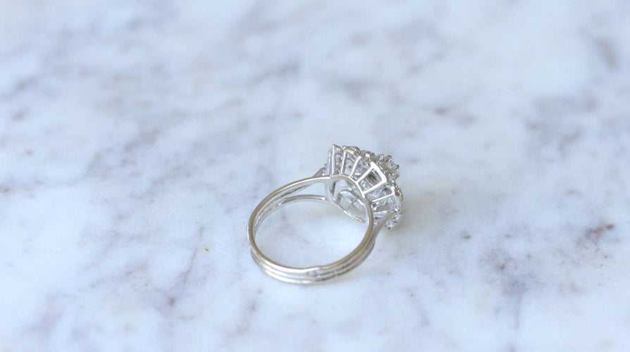 Bague Bague spirale or blanc et diamants 58 Facettes
