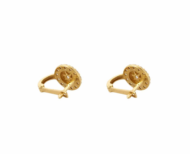 Boucles d'oreilles BOUCLES D'OREILLES "SWANN" OR & ZIRCONS 58 Facettes BO/230070
