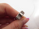 Bague 51 bague POIRAY pavee de 8 diamants t51 en or blanc 18k godrons 58 Facettes 252128