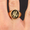 Bague 56 Chevalière or jaune initiales 58 Facettes 21-694