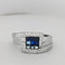 Bague Bague en or blanc diamants et saphirs 58 Facettes 15937