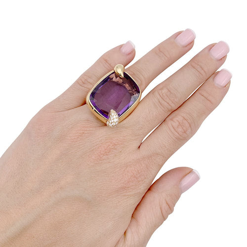 Bague 53 Bague Pomellato, "Ritratto", or rose, améthyste et diamants. 58 Facettes 33168