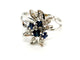 Bague 48 Bague Fleur Or blanc Saphir 58 Facettes 1313050CN
